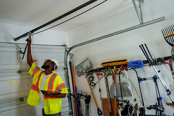 Professional Garage Door Panel Replacement technician working in Mercer County County, OH